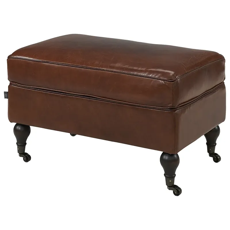 Begränsad tid Dessau Fotpall Vintage Brandy Läder